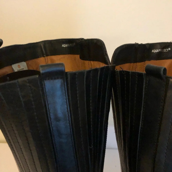 BLONDO Black Leather Riding Knee Boots w/Aquaprotect Women's Size 6 - Picture 10 of 16